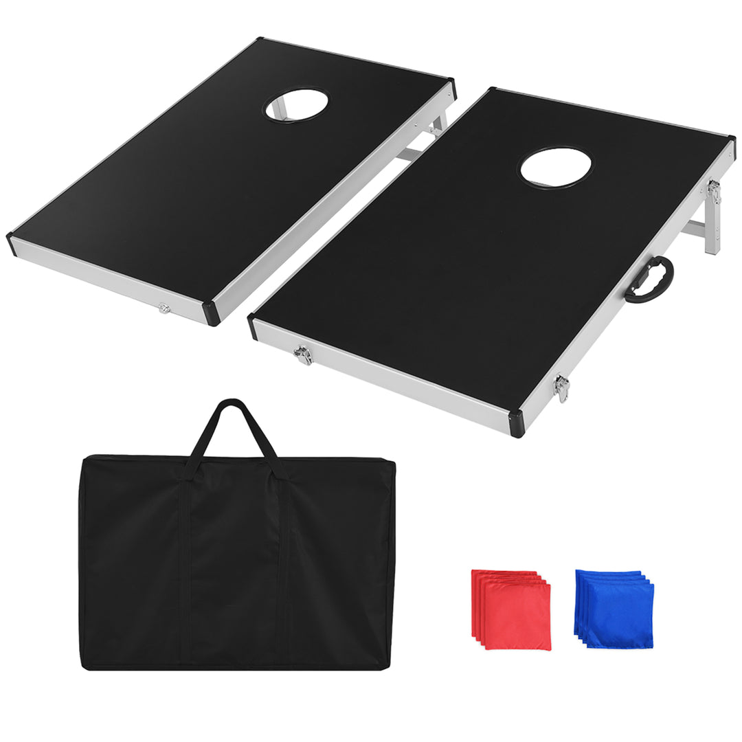 Foldable Bean Bag Toss Cornhole Game Set Tailgate Regulation w/ Carrying Bag Image 1
