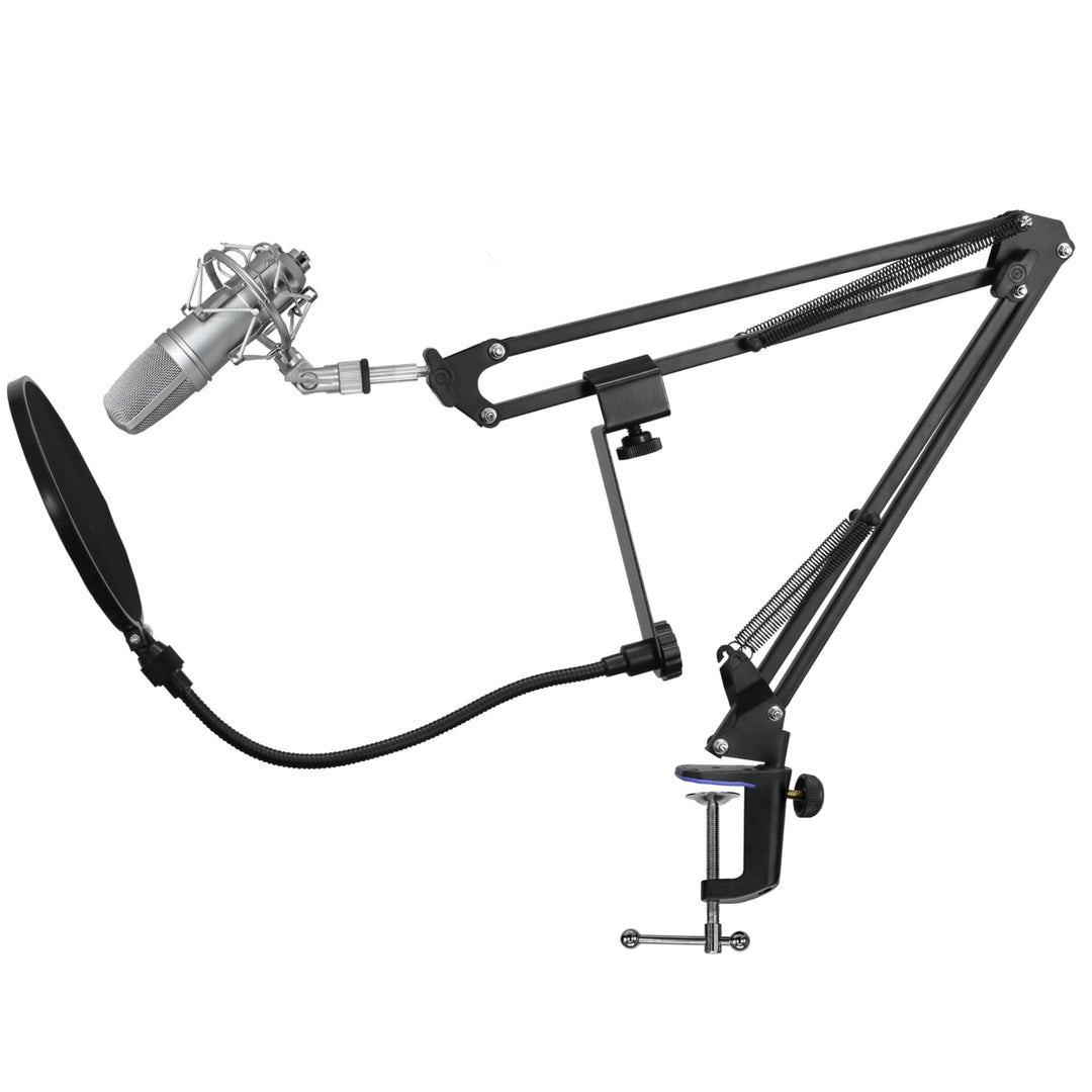 Technical Pro Professional USB Condenser Microphone Kit w/ Adjustable Scissor Arm Stand, Starter Package for Recording, Image 1