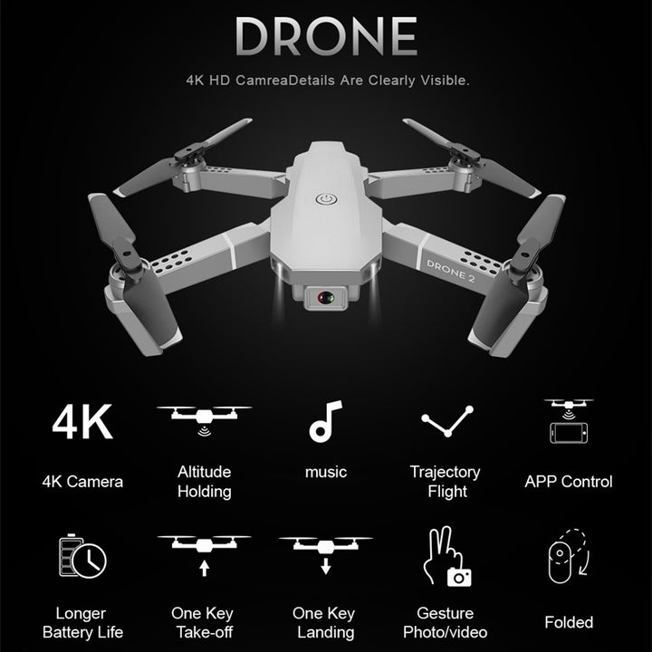 4K WIFI 720P 1080P FPV Drone HD wide angle video live Recording Quadcopter Height To maintain Drone Camera Toys Image 2