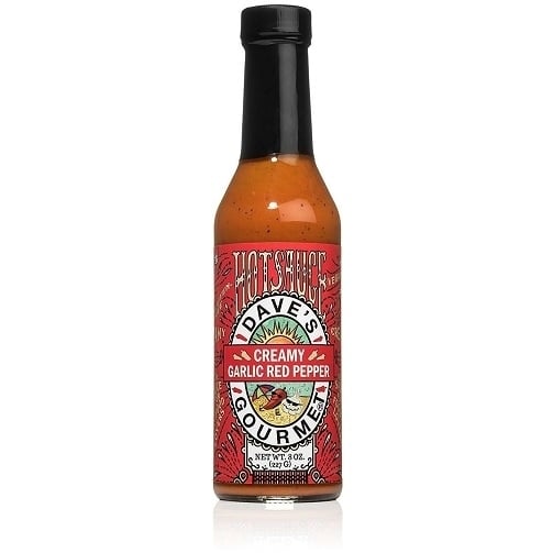 Daves Gourmet Creamy Garlic Red Pepper Hot Sauce Image 1