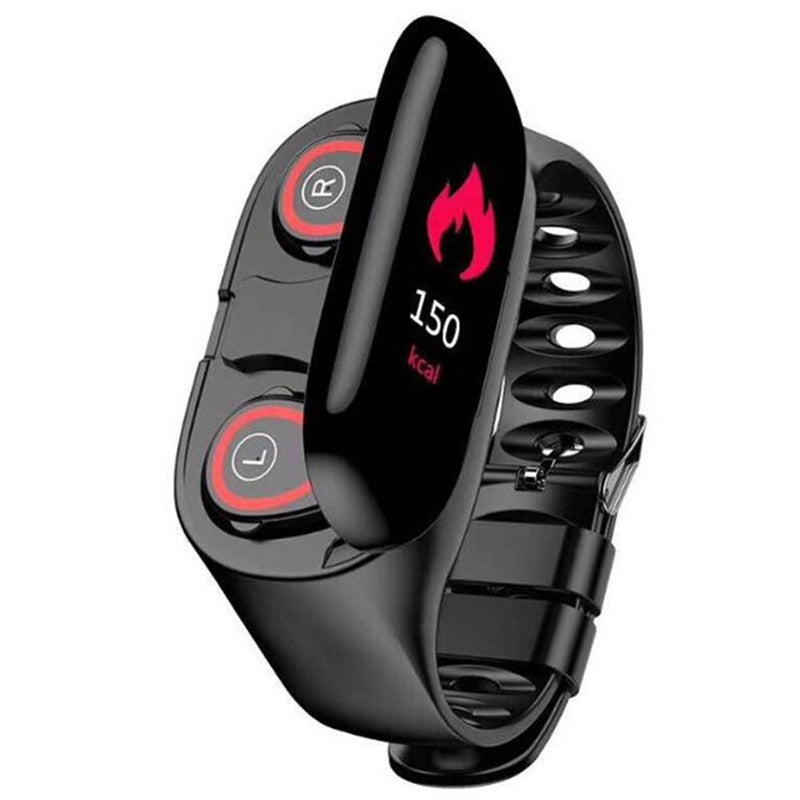 Sport Smart Watch 0.96" AI Bluetooth Earphone Heart Rate Monitor Wristband Wireless Earbud Image 7