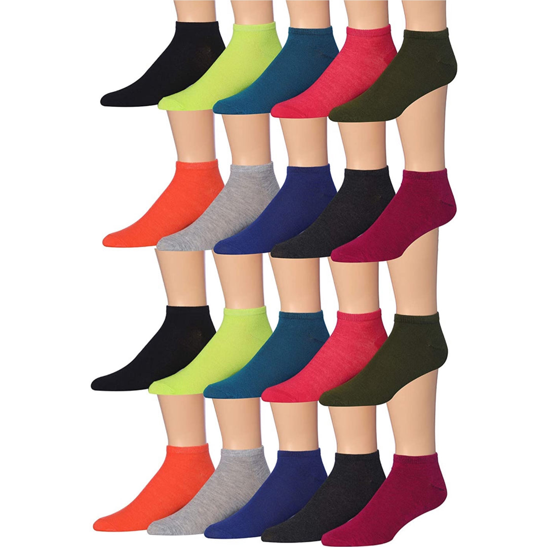 30 Pairs: James Fiallo Mens Classy Extra Lightweight Colorful Patterned Low Cut/No Show Socks Image 6