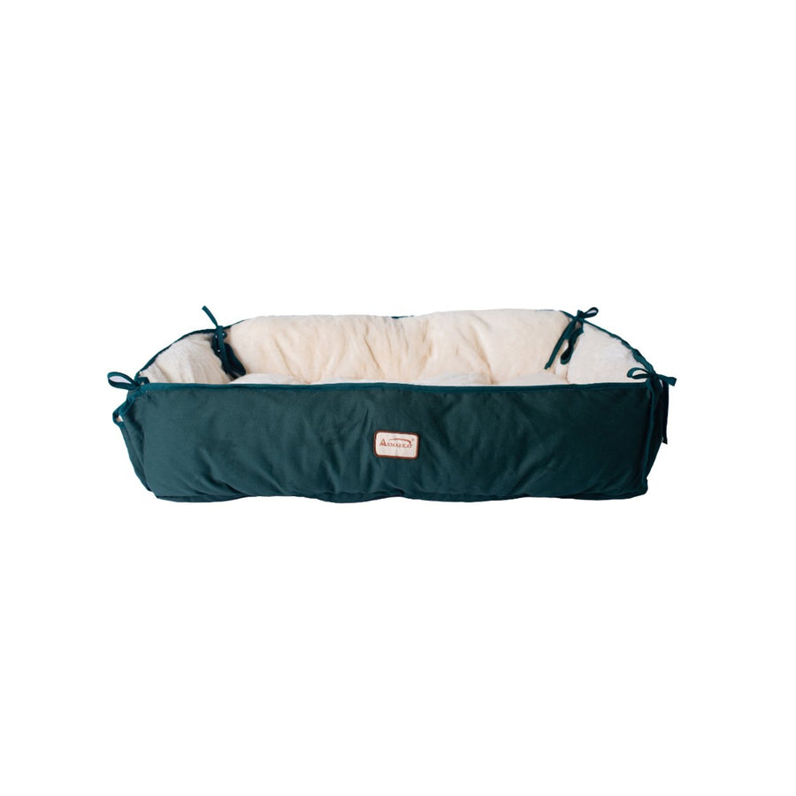 Armarkat Model D04 Extra Large Green and Ivory Pet Bed and Mat Image 1