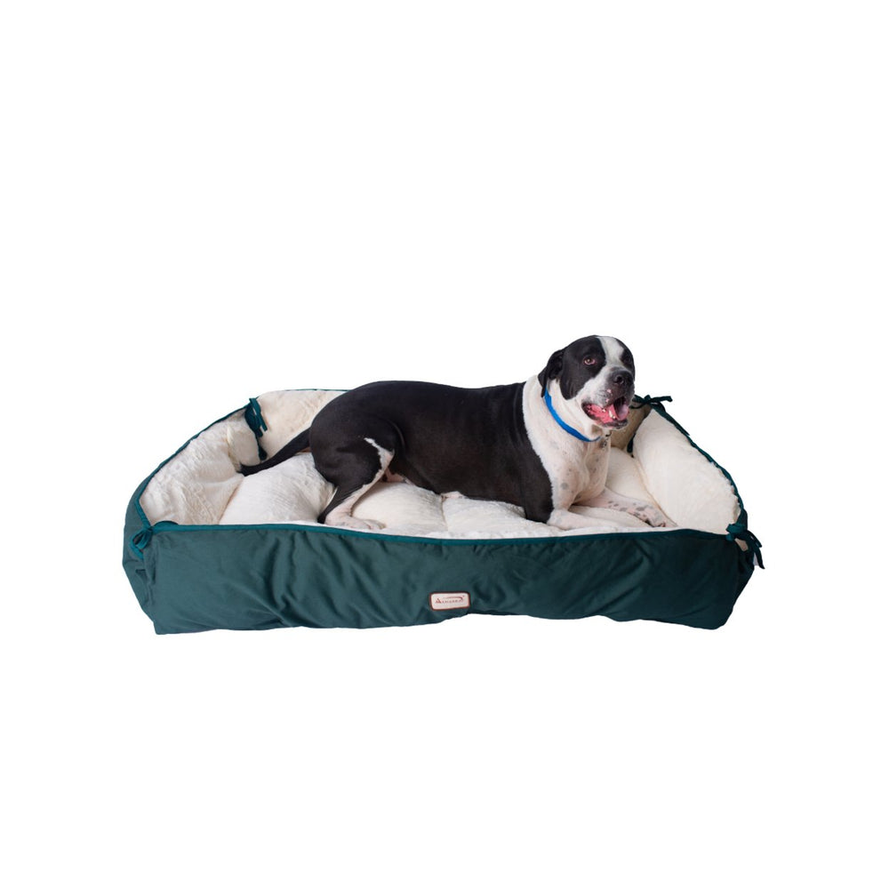 Armarkat Model D04 Extra Large Green and Ivory Pet Bed and Mat Image 2