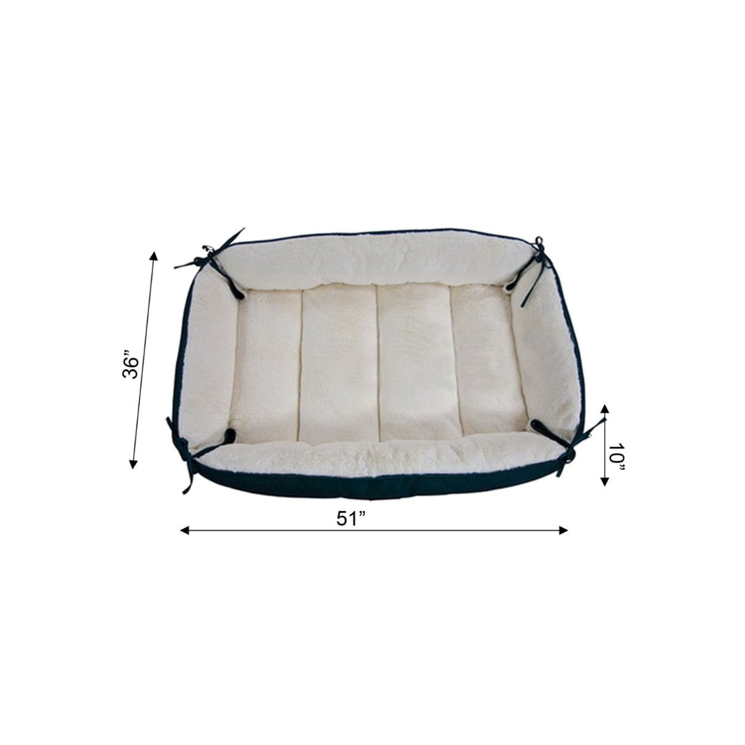 Armarkat Model D04 Extra Large Green and Ivory Pet Bed and Mat Image 3