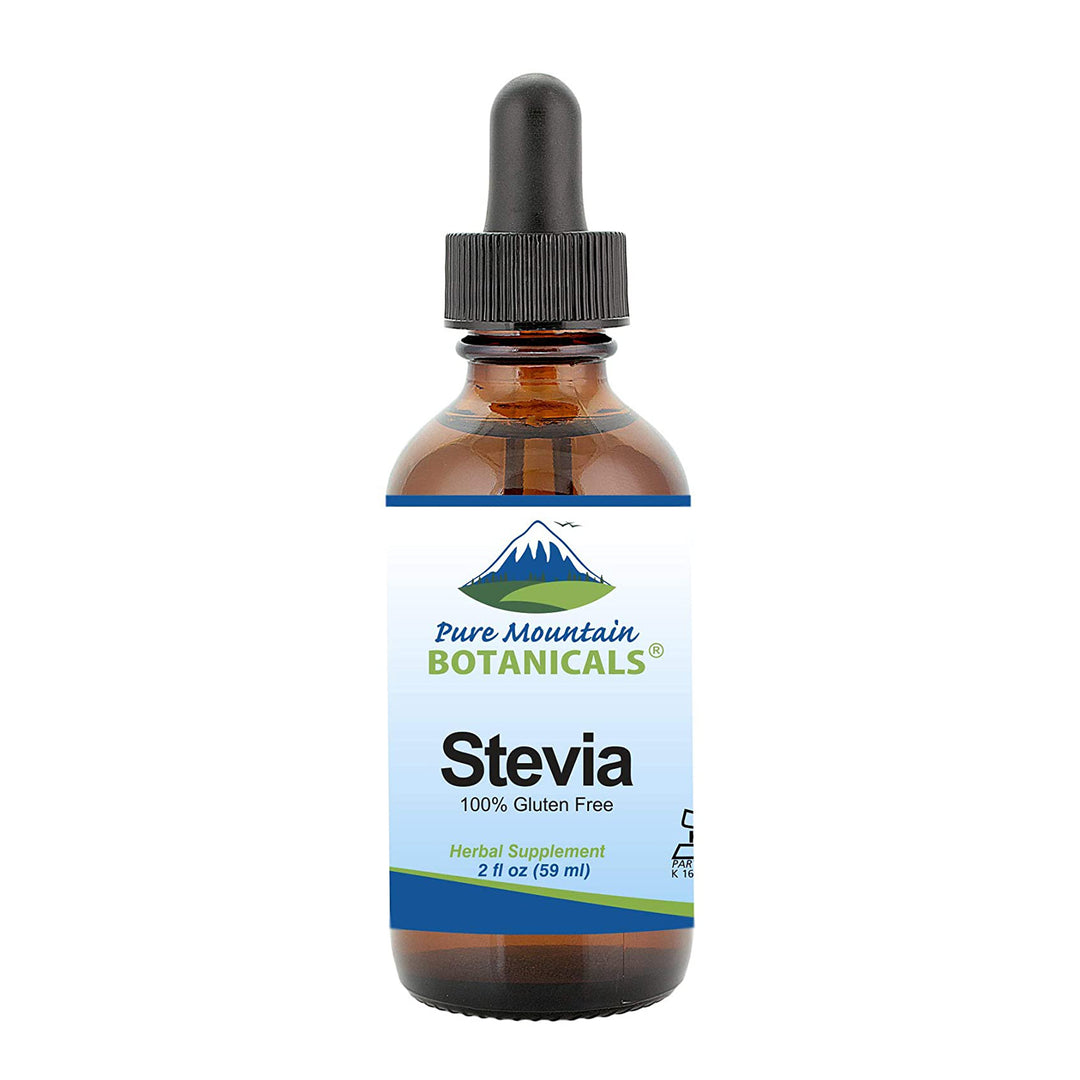 Liquid Stevia Drops  Alcohol Free and Kosher Sugar Substitute - 2oz Glass Bottle Image 1