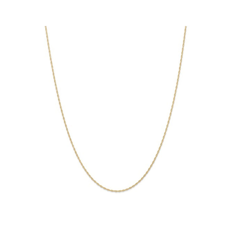 14K Yellow Gold Carded Cable Rope Chain Necklace 18 Inches (1.15mm) Image 1
