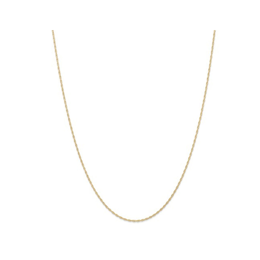 14K Yellow Gold Carded Cable Rope Chain Necklace 18 Inches (1.15mm) Image 1