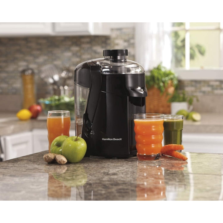 Hamilton Beach HealthSmart Juice Extractor and Electric Juicer Black 67801 Hamilton Beach HealthSmart Juicer Machine Image 1