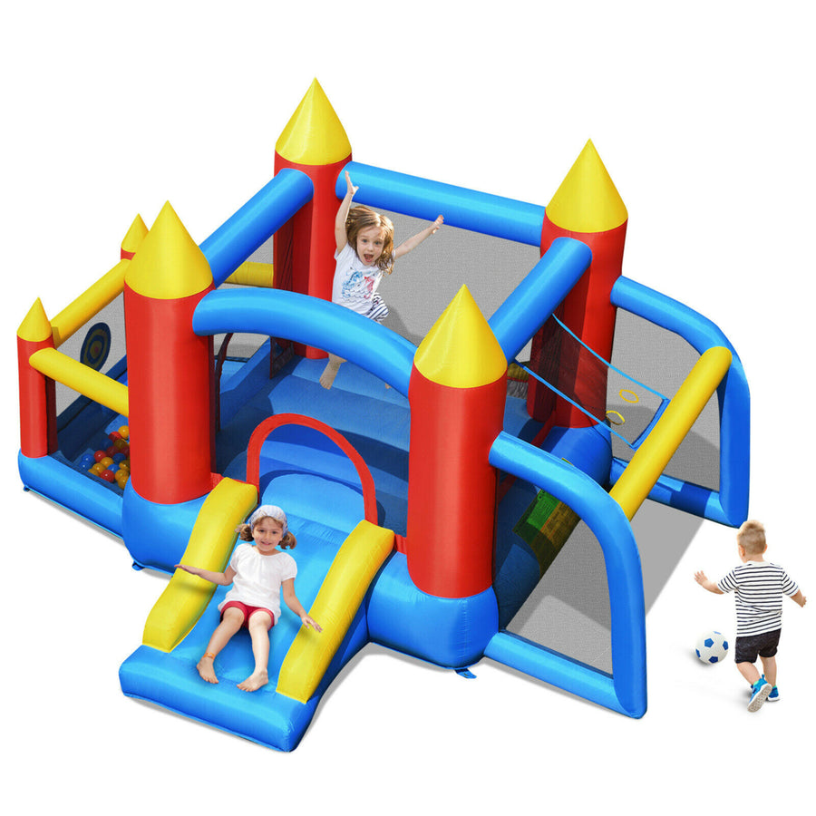 Inflatable Bounce House Slide Jumping Castle Soccer Goal Ball Pit Without Blower Image 1