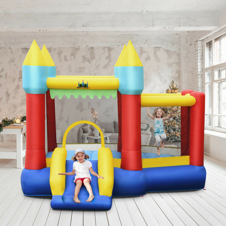 Gymax Inflatable Bounce House Slide Jumping Castle Ball Pit Tunnels Without Blower Image 4