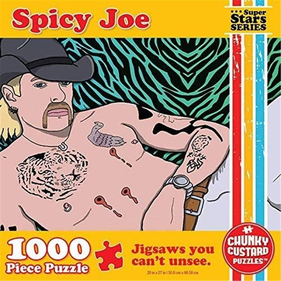 Spicy Joe Tiger King Jigsaw Puzzle 1000ct Piece Pop Culture Premium Quality Chunky Custard Puzzles Image 1