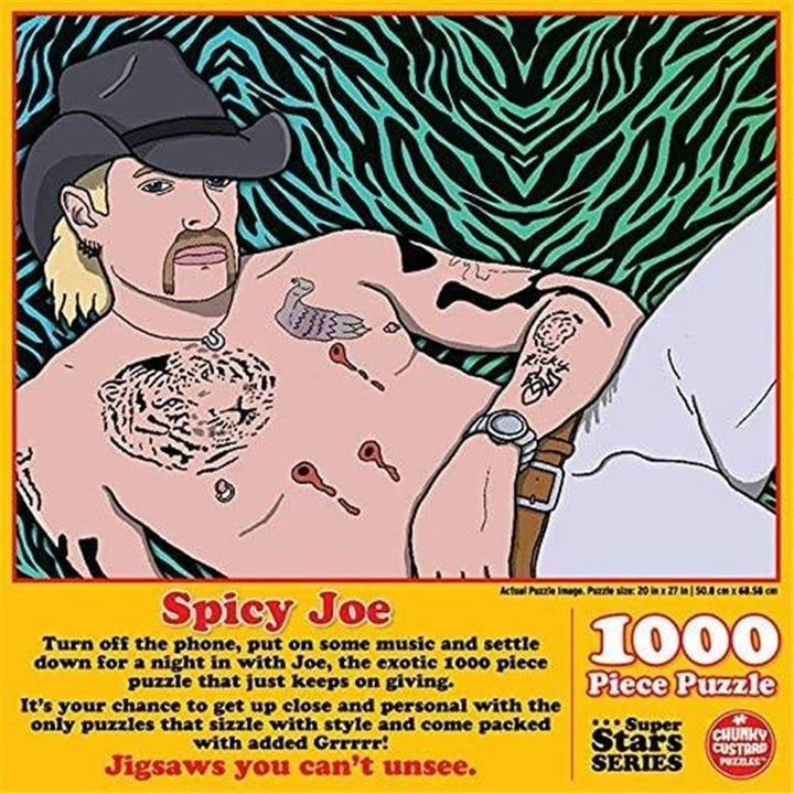 Spicy Joe Tiger King Jigsaw Puzzle 1000ct Piece Pop Culture Premium Quality Chunky Custard Puzzles Image 2