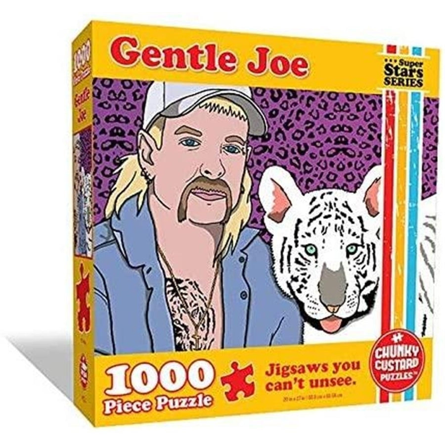 Gentle Joe Tiger King Jigsaw Puzzle 1000ct Piece Pop Culture Premium Quality Chunky Custard Puzzles Image 1