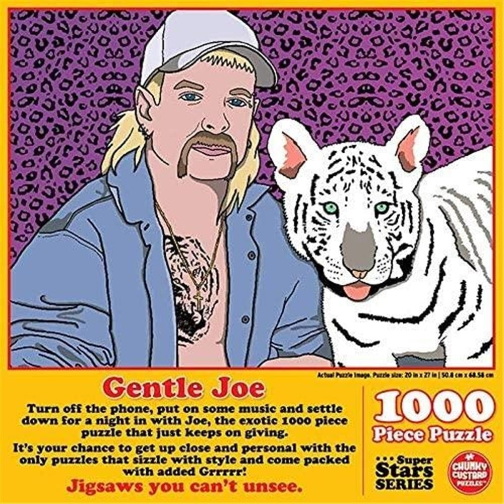 Gentle Joe Tiger King Jigsaw Puzzle 1000ct Piece Pop Culture Premium Quality Chunky Custard Puzzles Image 2