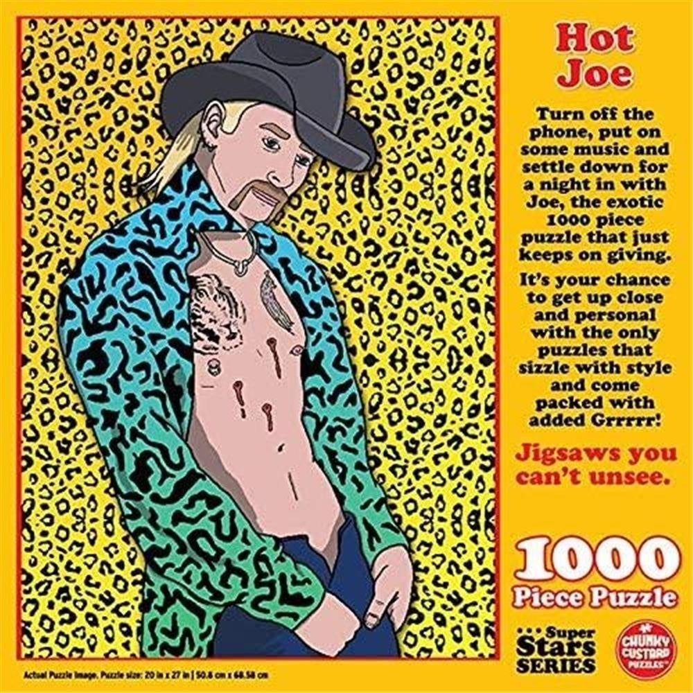 Hot Joe Tiger King Jigsaw Puzzle 1000ct Piece Premium Quality Pop Culture Chunky Custard Puzzles Image 2