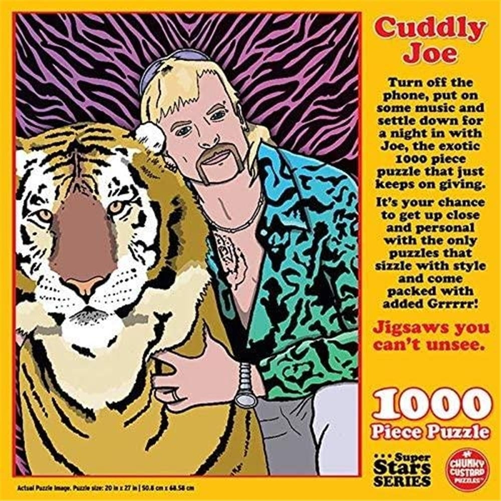 Cuddly Joe Tiger King Jigsaw Puzzle 1000ct Piece Pop Culture Premium Quality Chunky Custard Puzzles Image 2