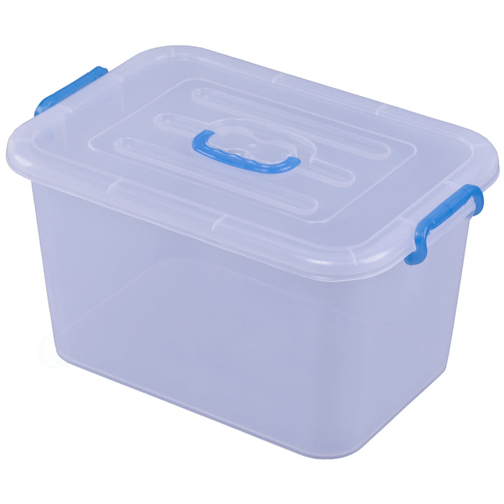 Large Clear Plastic Storage Container with Lid and Handles Durable Lightweight Image 7