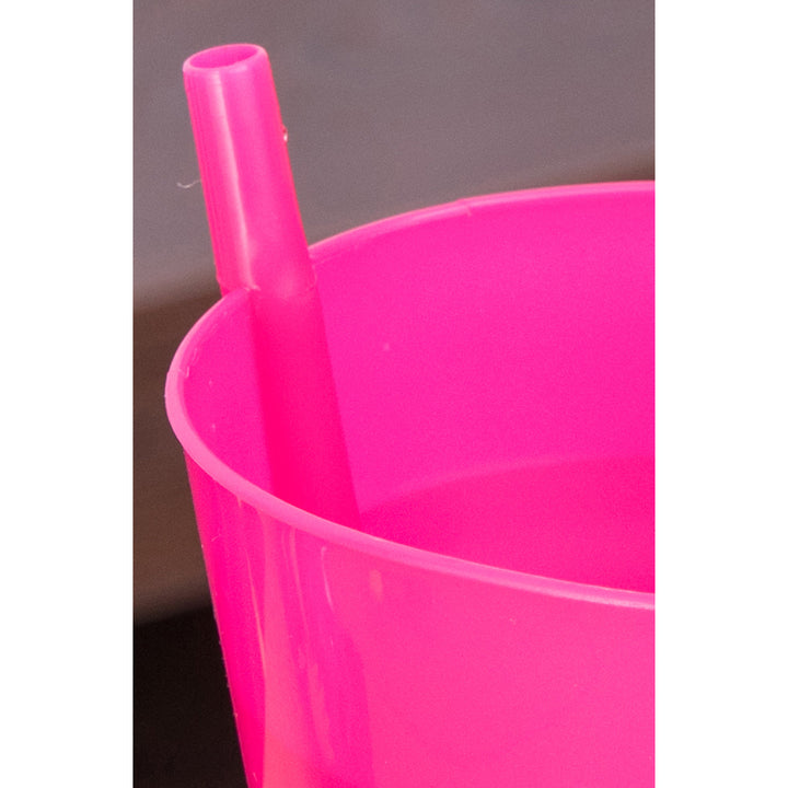 Reusable Plastic Cups with Straw Image 4