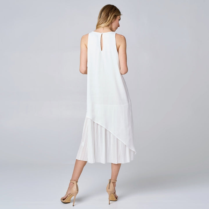 Asymmetrical Pleated Midi Dress Image 4