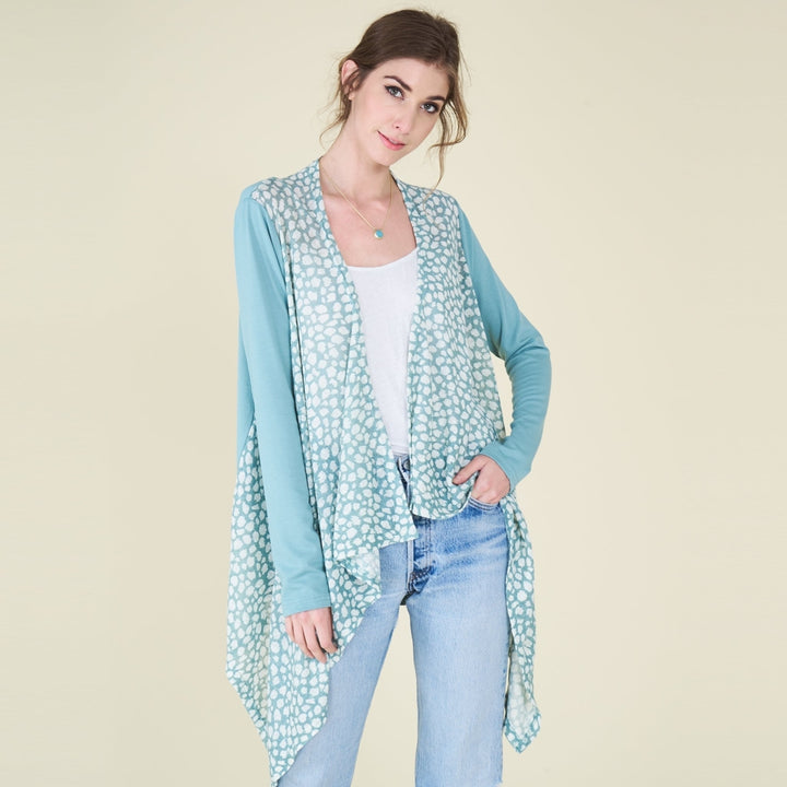 Mono Giraffe Print Knit Cardigan Image 2