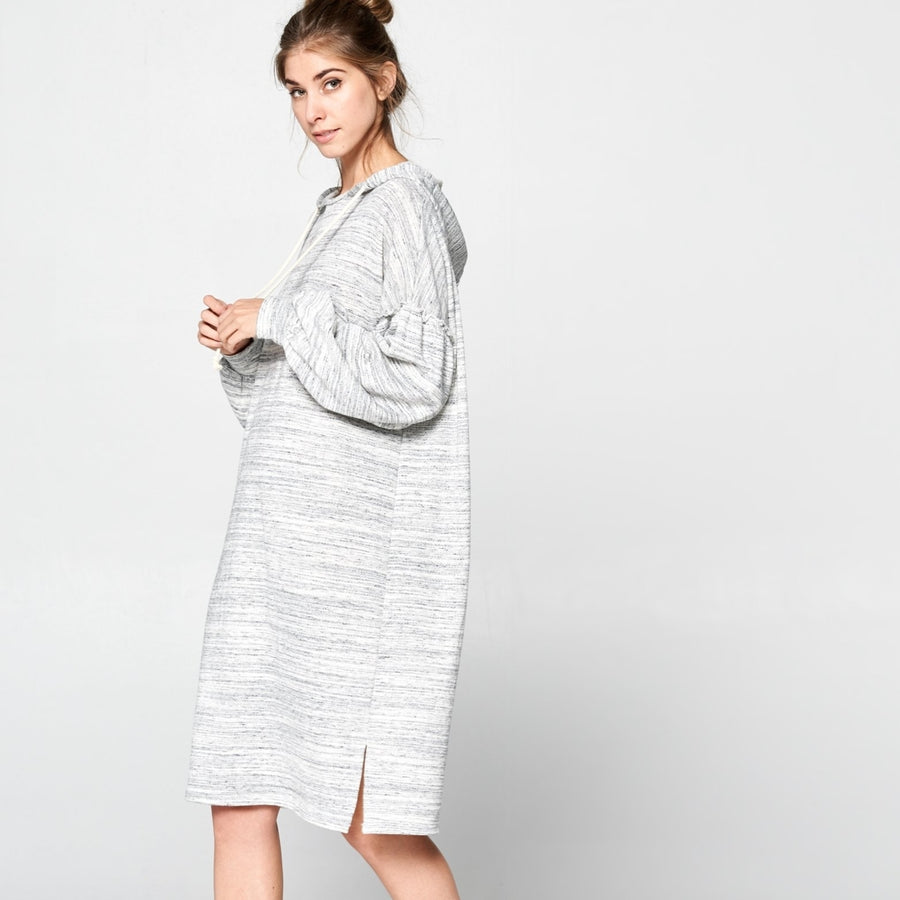 Oversized Marled Sweatshirt Dress Image 1