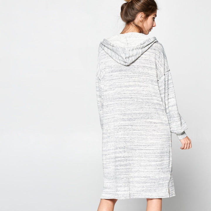 Oversized Marled Sweatshirt Dress Image 4