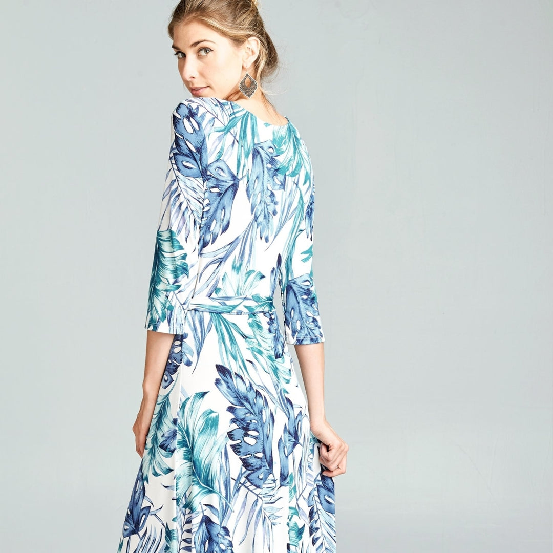 Palm Leaf Venechia Wrap Dress Image 2