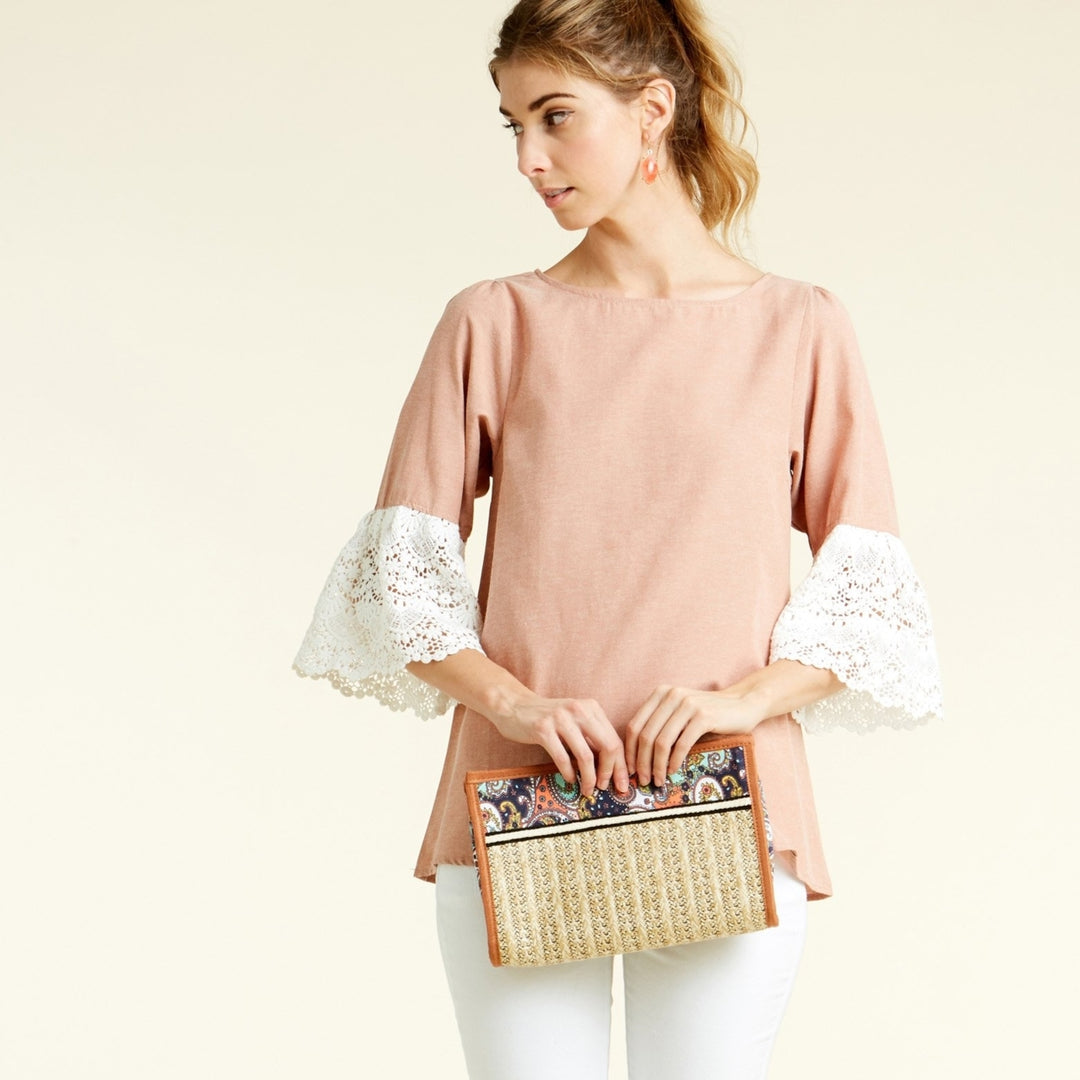 Pompous Crochet Sleeve Blouse Image 1