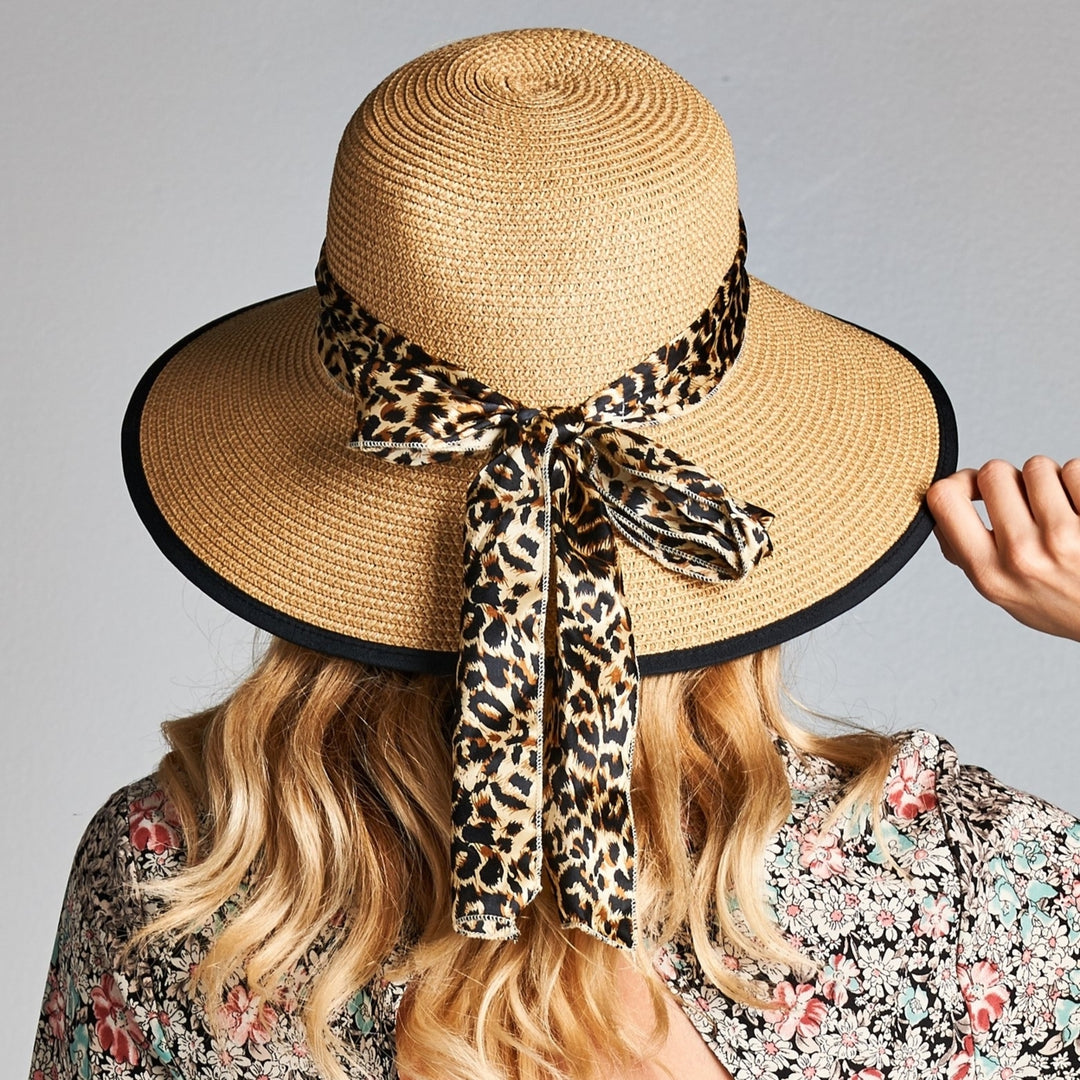 Straw Sun Hat with Ribbon Image 1