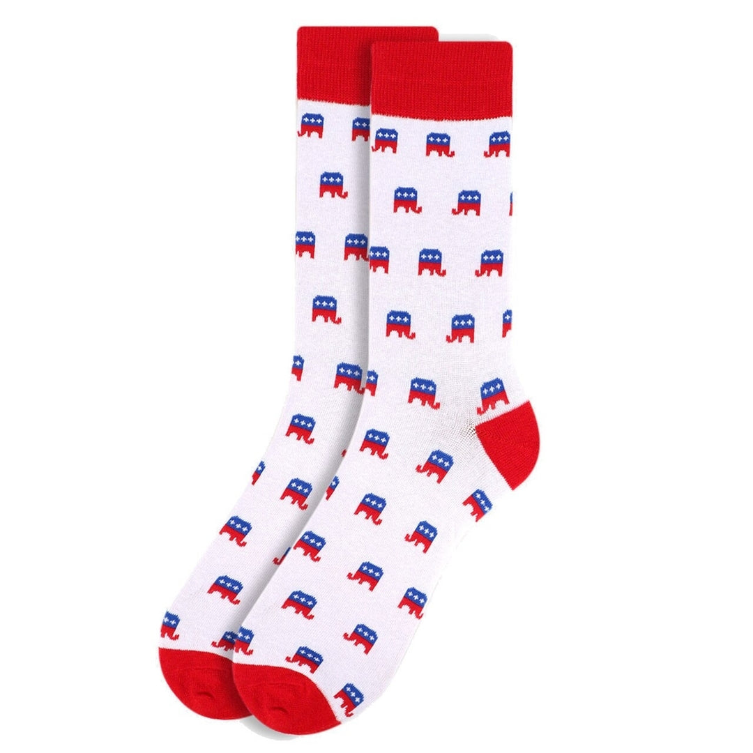 Mens Republican Elephant Novelty Dress Socks Image 3