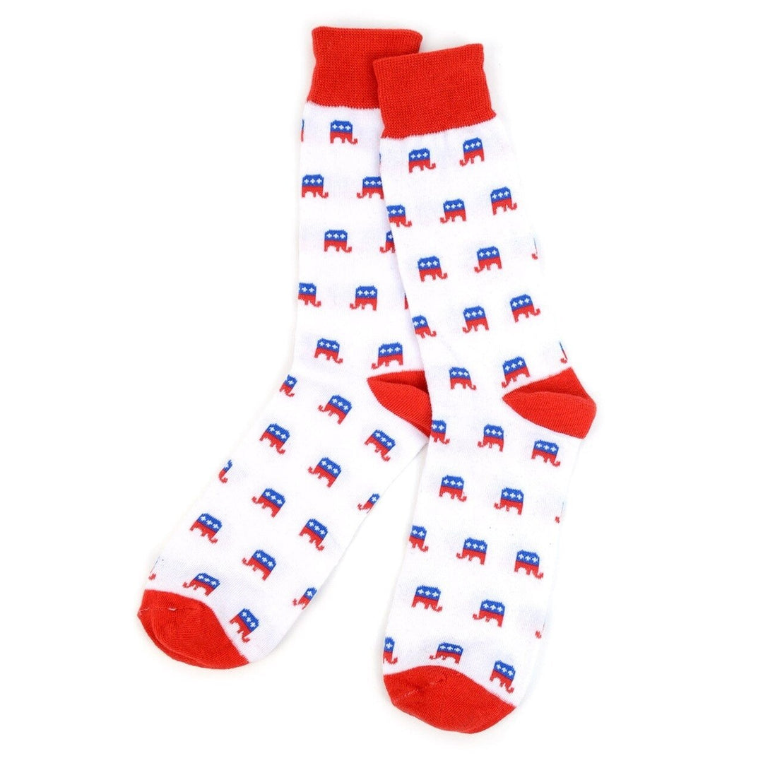 Mens Republican Elephant Novelty Dress Socks Image 4