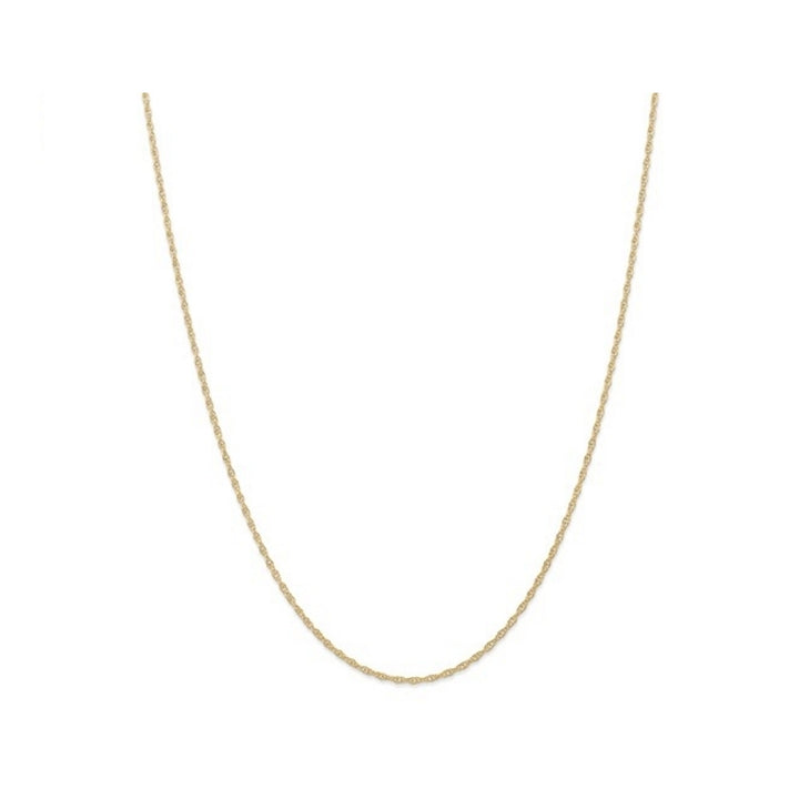 14K Yellow Gold Cable Rope Chain 18 Inches (1.35mm) Image 1