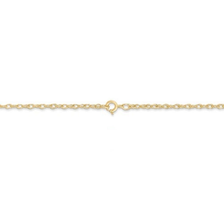 14K Yellow Gold Cable Rope Chain 18 Inches (1.35mm) Image 3