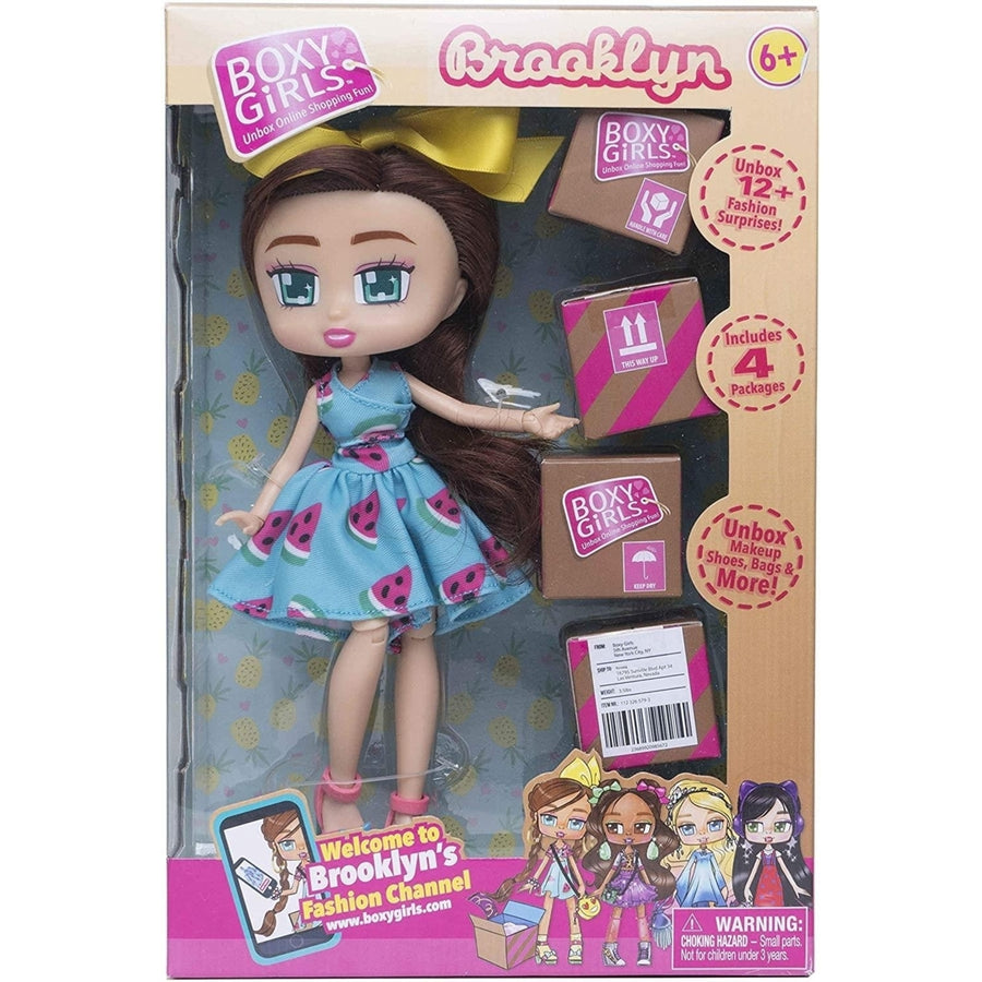 Boxy Girls Brooklyn Unique Personality Doll Green Eyed Dress Jay at Play Image 1
