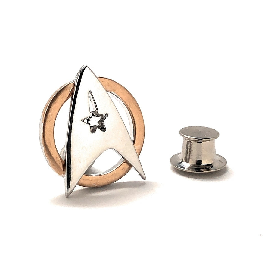 Star Trek Silver and Gold Space Badge Lapel Pin Custom Officer Emblem Insignia Tie Tacks Cosplay Image 1