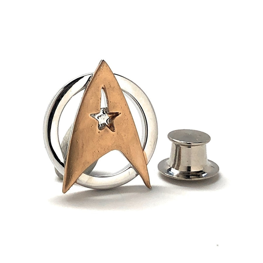 Star Trek Gold Space Badge Custom Officer Emblem Insignia Tie Tacks Cosplay Image 1