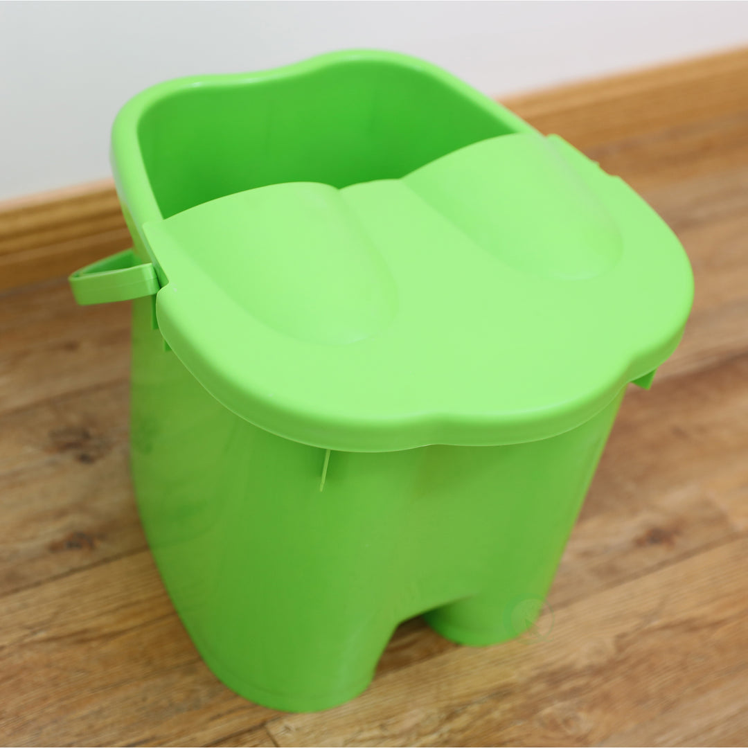 Foot Massage Spa Bath Bucket Large Plastic with Massage Rollers Foot-shaped Design Image 2