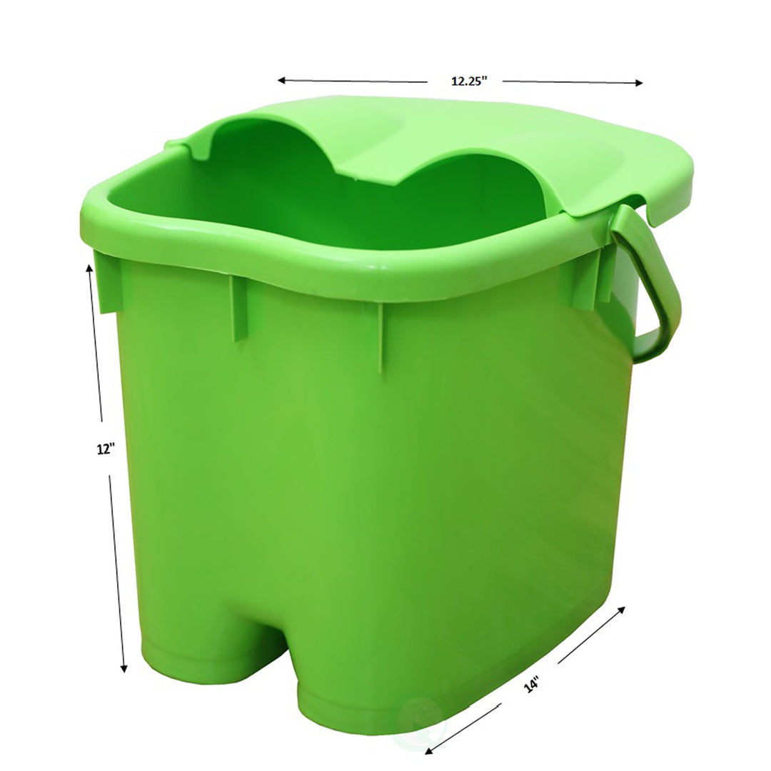 Foot Massage Spa Bath Bucket Large Plastic with Massage Rollers Foot-shaped Design Image 4