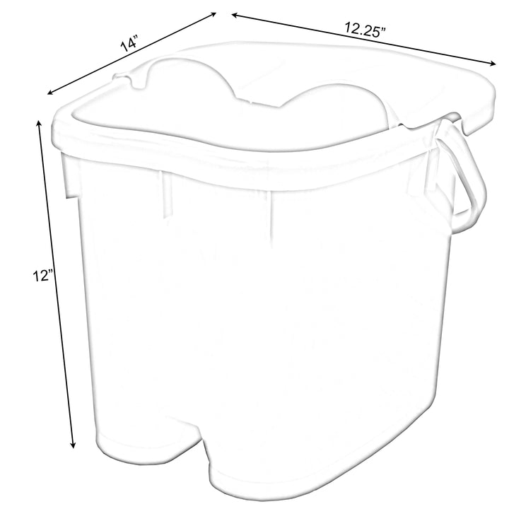 Foot Massage Spa Bath Bucket Large Plastic with Massage Rollers Foot-shaped Design Image 6