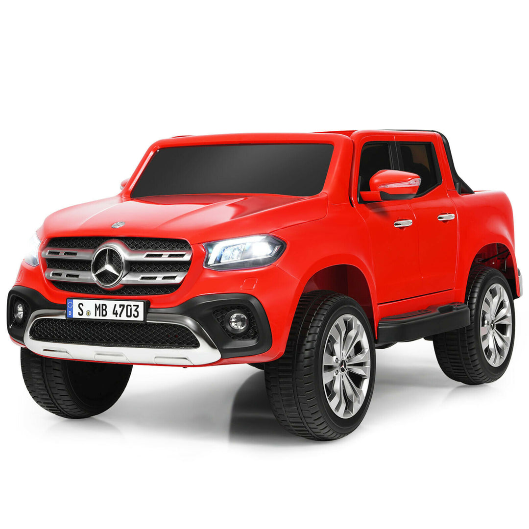 12V 2-Seater Kids Ride On Car Licensed Mercedes Benz X Class RC w/ Trunk Image 4