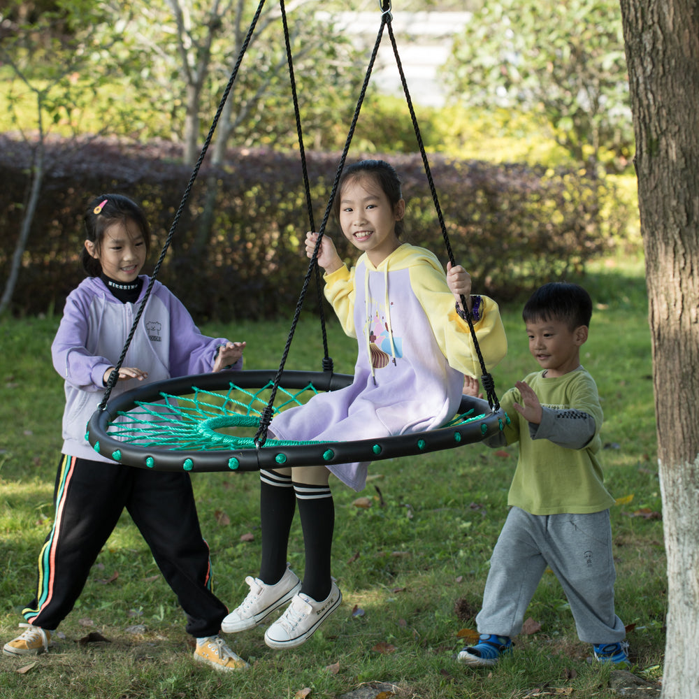 PLAYBERG Round Net Tree Swing 40x40 Curved Design Holds 400lbs Ages 3-12 Image 2