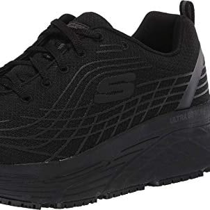 SKECHERS WORK Womens Max Cushioning Elite SR Soft Toe Work Shoe Black - 108016-BLK BLACK Image 1