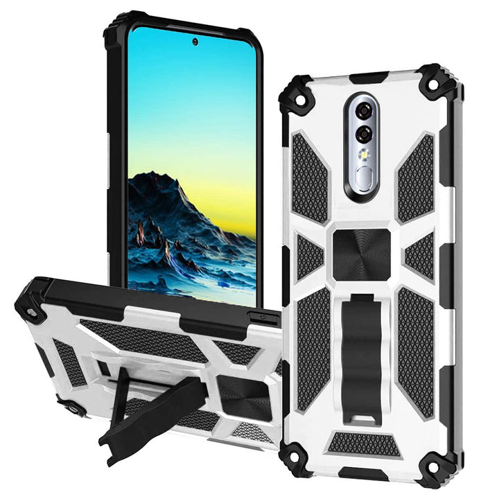 For Coolpad Legacy Brisa Impact Protective Magnetic Car Mount Armor Kickstand Hybrid Case Cover Black Image 11