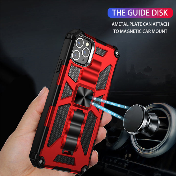 For Apple iPhone XS Max Impact Protective Magnetic Car Mount Armor Kickstand Hybrid Case Cover Black Image 4