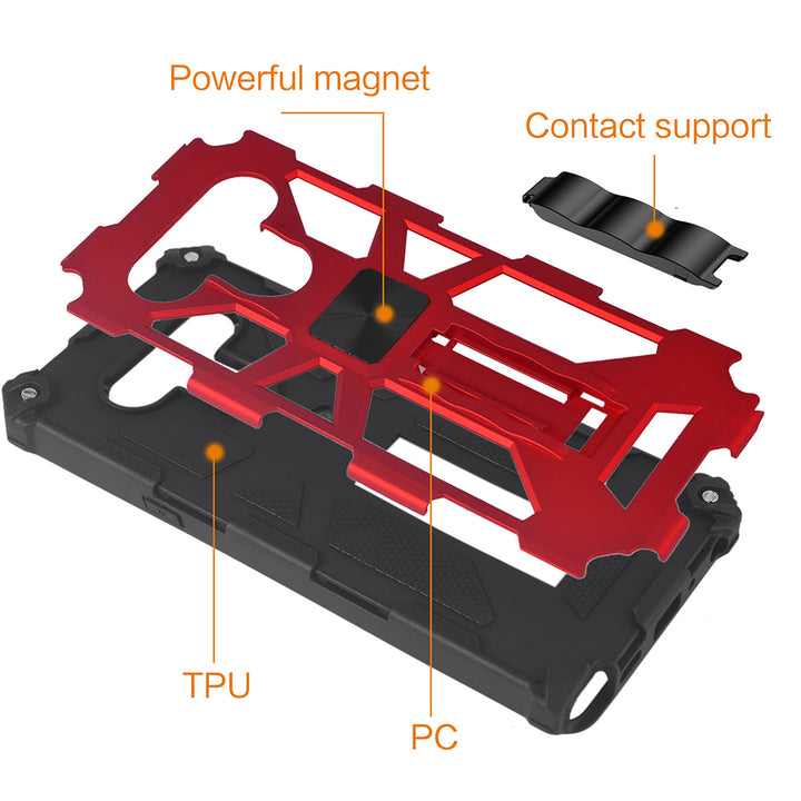 For LG Stylo 6 / LMQ730 Impact Protective Magnetic Car Mount Armor Kickstand Hybrid Case Cover Black Image 4