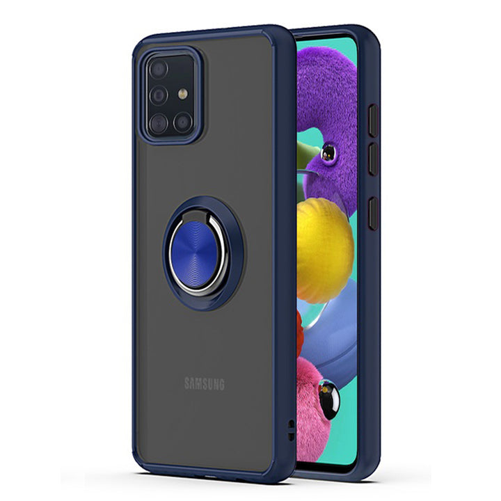 For Motorola Moto G9 Play / Moto E7 Plus Impact Metal Ring Holder Stand Magnetic Car Mount Protective Hybrid Case Cover Image 6