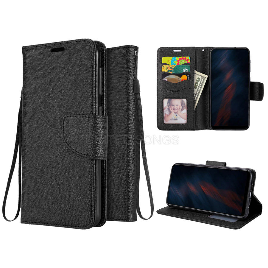 For Apple iPhone 12 Pro / iPhone 126.1 inch Shockproof Folio Wallet Card Holder Case Cover Black Image 1