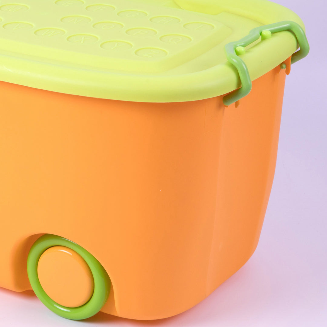 Stackable Toy Storage Box with Wheels Large Small Colorful Portable Organizer Image 4