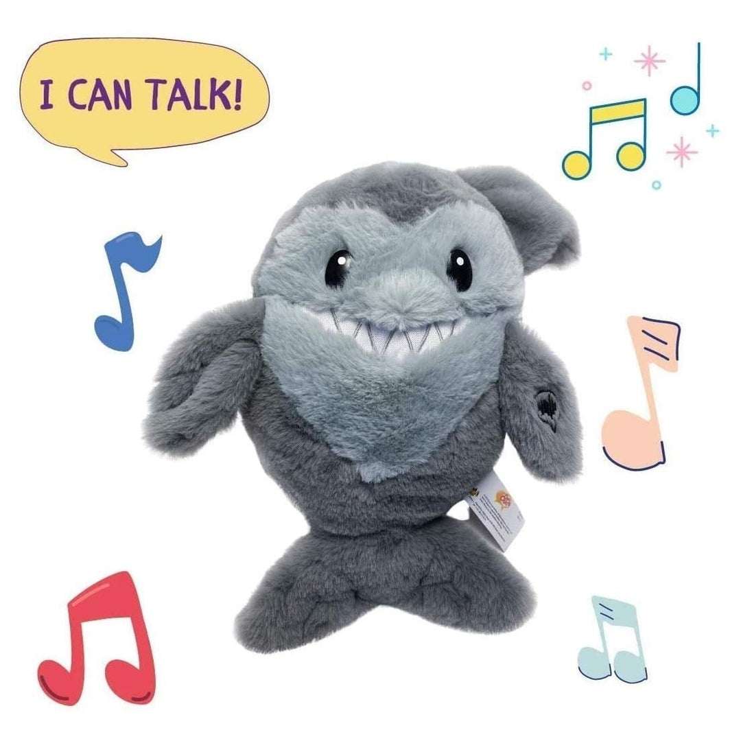 Mighty Mojo Shark Mimic Talk Back Plush Toy Early Learning Kids Animal Image 1